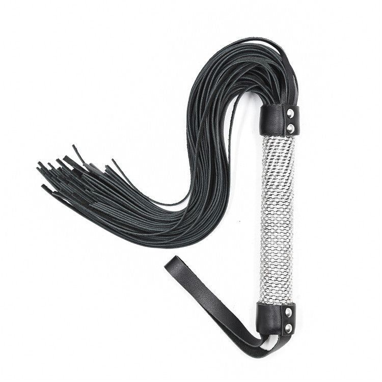 Black Dazzling Bling Tassel Flogger