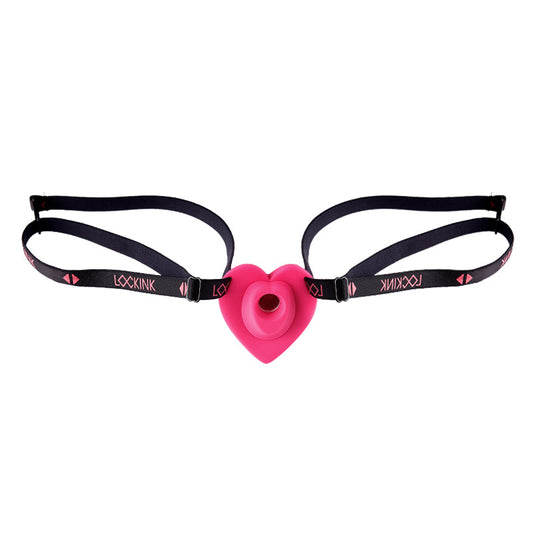LOCKINK Pink Heart Strap-On Wearble Egg Vibrator Remote Controlled-0