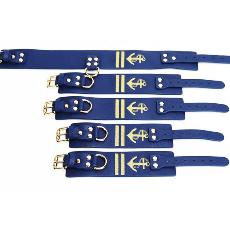 Wholesale Dominatrix Starter Kit with Navy Embroidery strapy details